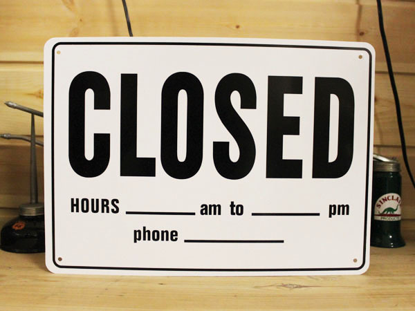 看板 プラサインボード オープン/クローズド Open/Closed(両面プリント