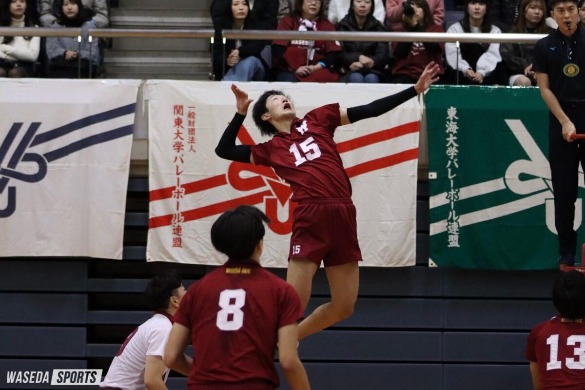 バレー部男子 天理大に勝利も、準決勝・日体大戦で敗戦 悔しさを胸に3