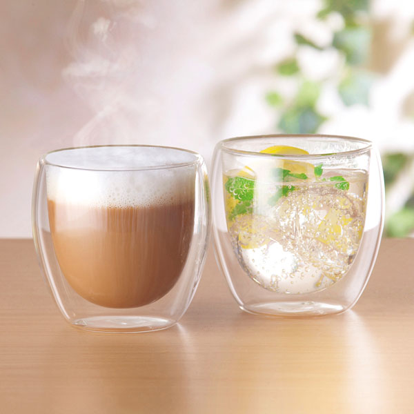 ブランジェリーメール・耐熱ダブルウォールグラス2Pセット｜名入れして