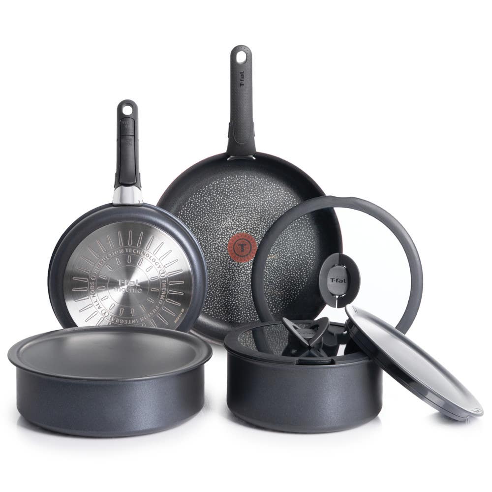 Ingenio Expertise 10-Piece Nonstick Cookware Set – Black by T-fal