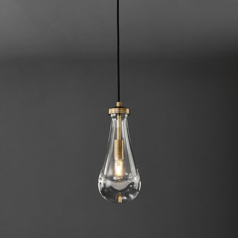 水の雫が落ちる瞬間を切り取ったような独特な形状 - ブリラペンダント