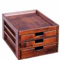 書斎ケースX [A4サイズの書類入れ,机上の整理に,忘れな盆]