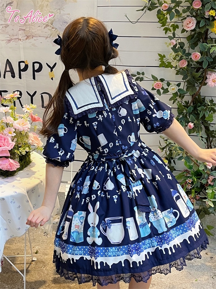 ToAlice】L229 Milkプリントワンピース - To Alice