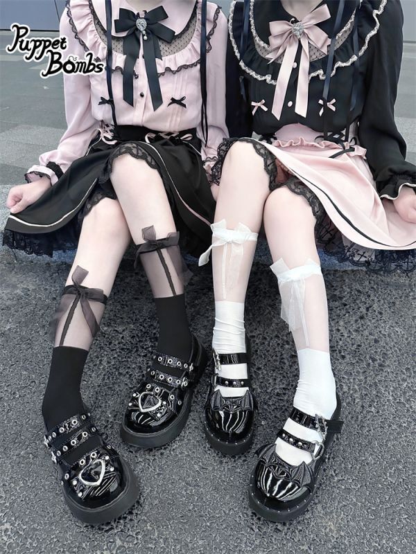 PuppetBombs】QS8 ガーターベルト風リボンハイソックス - To Alice