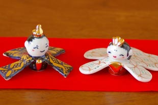砥部焼の和食器 陶房遊の雛人形 【砥部工房 からくさ】
