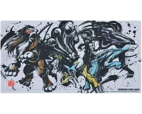 ポケモンカード】 ラバープレイマット 墨絵列伝 エンテイ＆スイクン