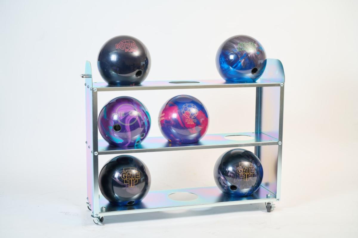 ボウリングボール用 小型ラック（メッキ加工） | トールショップ板金や