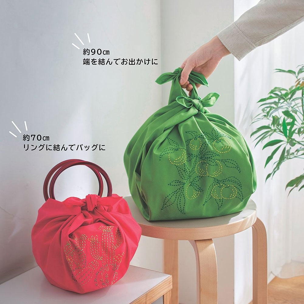 縫製済み刺し子の風呂敷 キノコ: キット｜手づくりタウン by 日本