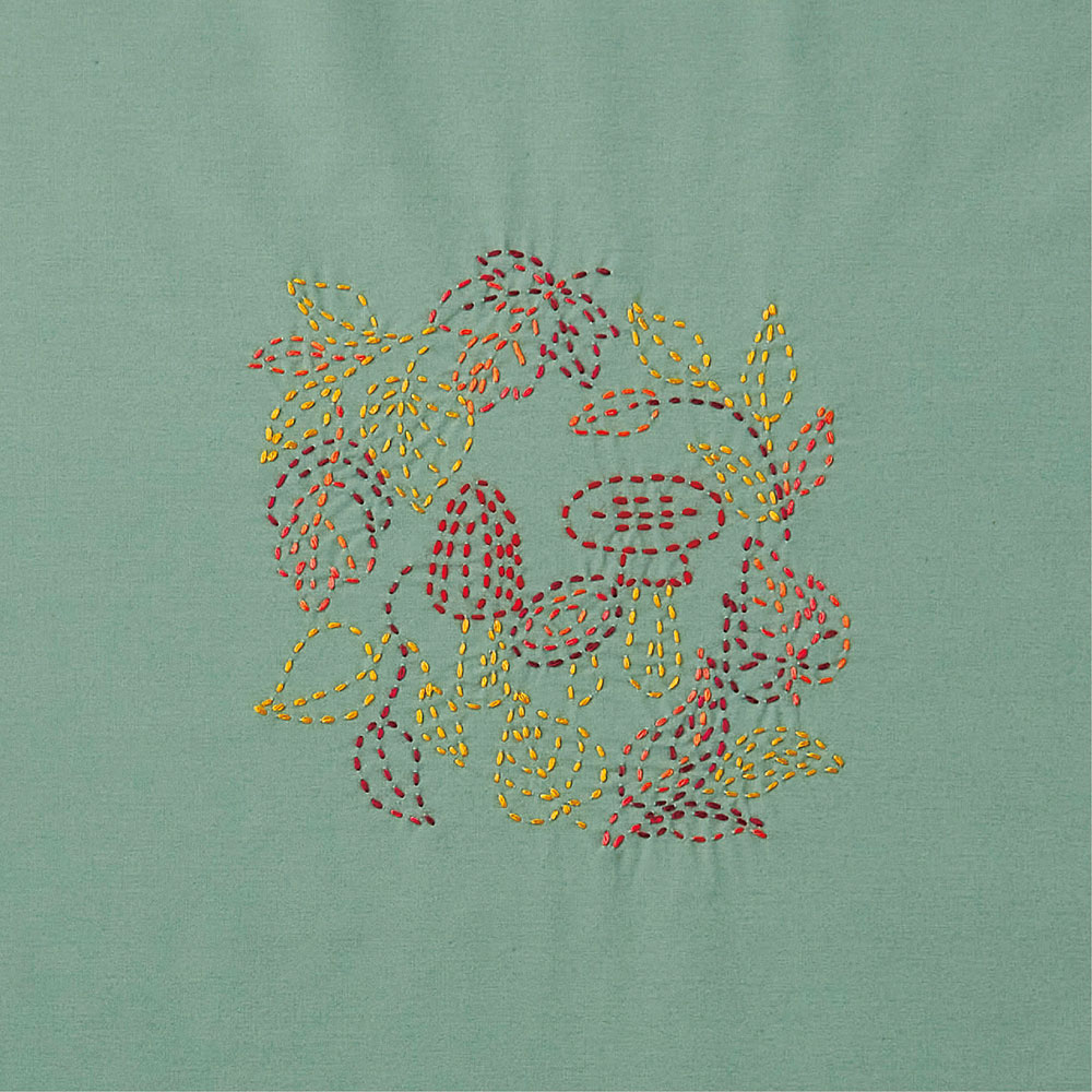 縫製済み刺し子の風呂敷 キノコ: キット｜手づくりタウン by 日本