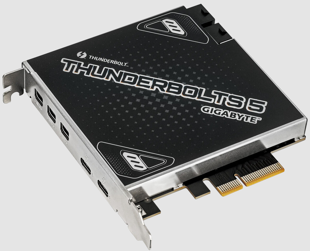 Gigabyte Releases Thunderbolt 5 Add-in Card with PCIe 4.0