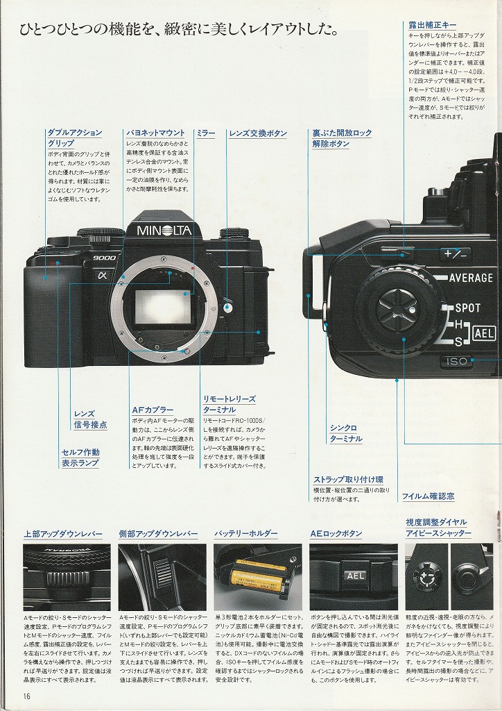 ミノルタα-9000（1986年10月1日配布物） | カメラカタログ通販