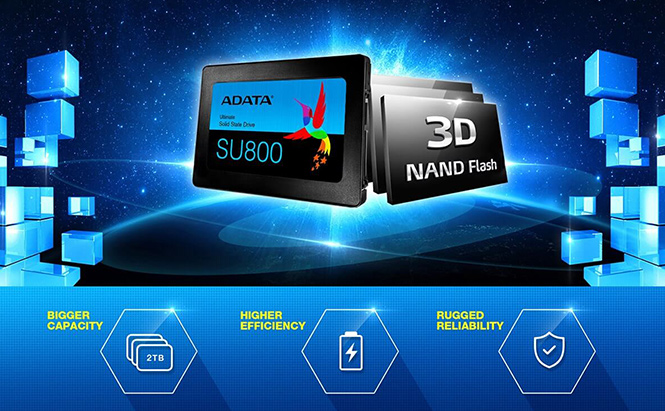 ADATAのメモリー ソリューション Ultimate SU800 SATA 6Gb/s 2.5インチ