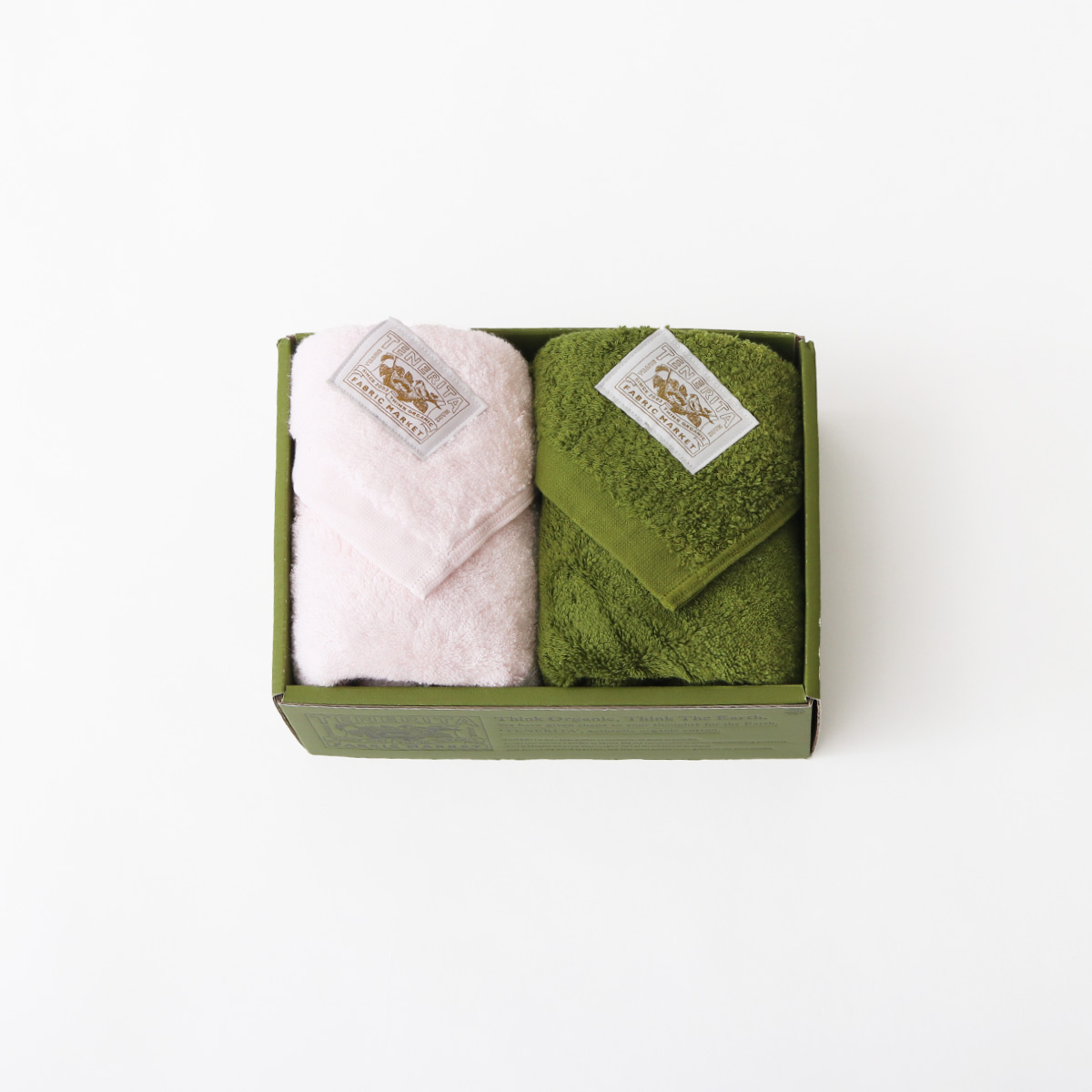 サクラセット（フェイスタオル ベビーピンク・リーフグリーン）(FREE