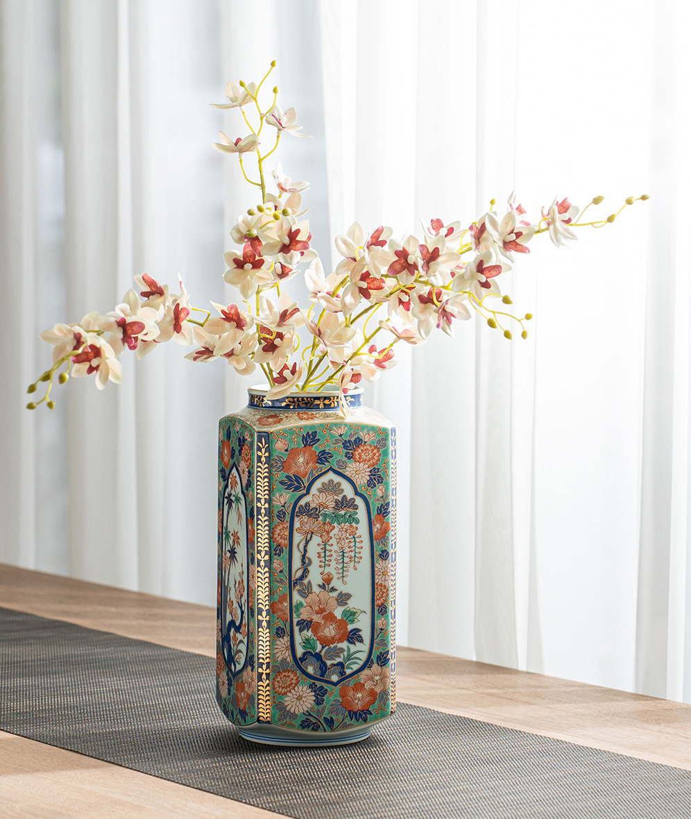 九谷焼 宗山 花瓶（箱なし） 【公式通販】