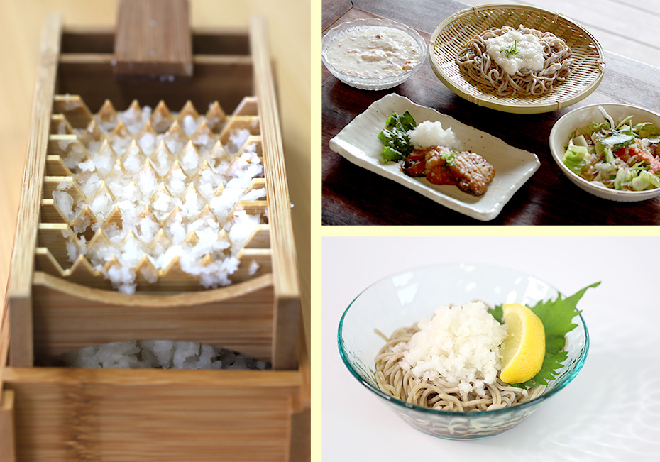 竹製大根おろし（鬼おろし）と鬼おろし竹皿のセット防虫・防カビに安心