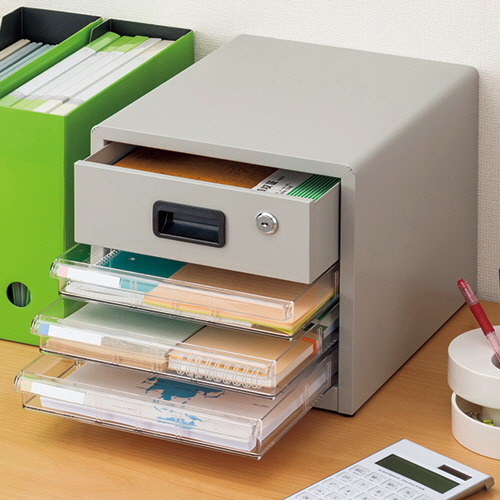 たのめーる】ナカバヤシ アバンテV2 レターケース A4タテ 浅3段 鍵付深