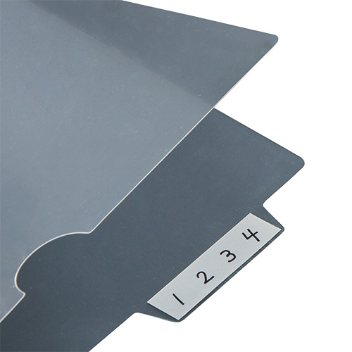 たのめーる】ニックス インデックス付クリアホルダー A4(見開きA3) 二