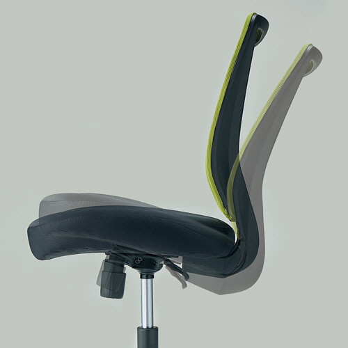 たのめーる】メッシュチェアBR(ブリーザ) 肘付 ブラック 1脚の通販