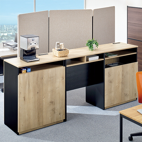 たのめーる】エランサ 木製カフェカウンター ダストボックスタイプ