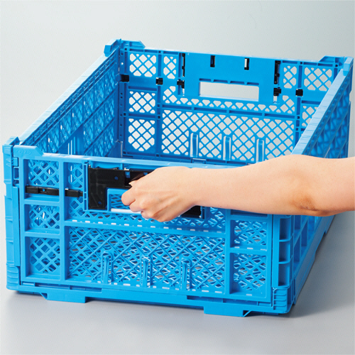 たのめーる】三甲 メッシュ折りたたみコンテナ 14.5L ブラック 557140