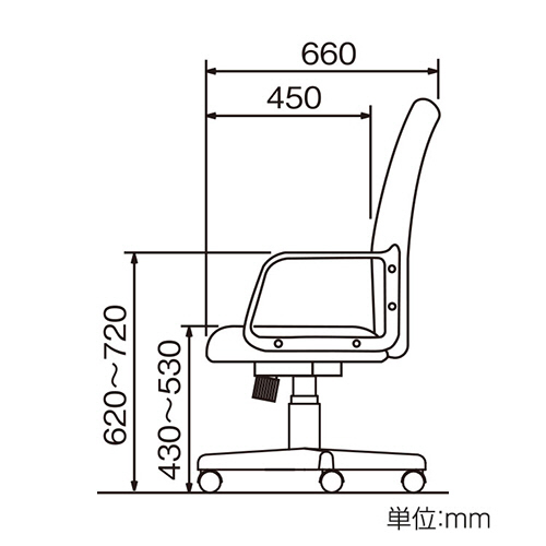 たのめーる】ナカバヤシ OAレザーチェア ハイバック 肘付 ブラック CCL