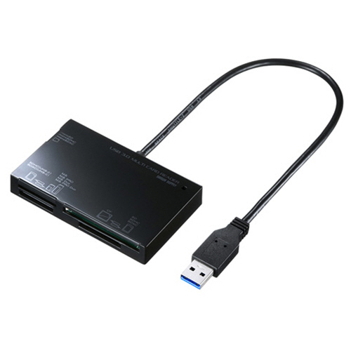 たのめーる】サンワサプライ USB3.0 カードリーダー ブラック ADR