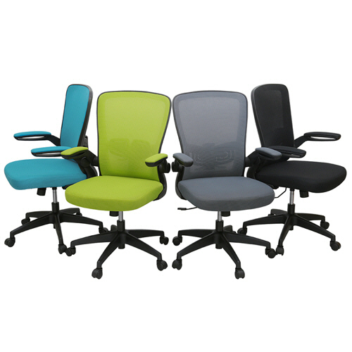 たのめーる】メッシュチェアNRD 肘付 ブラック 1脚の通販