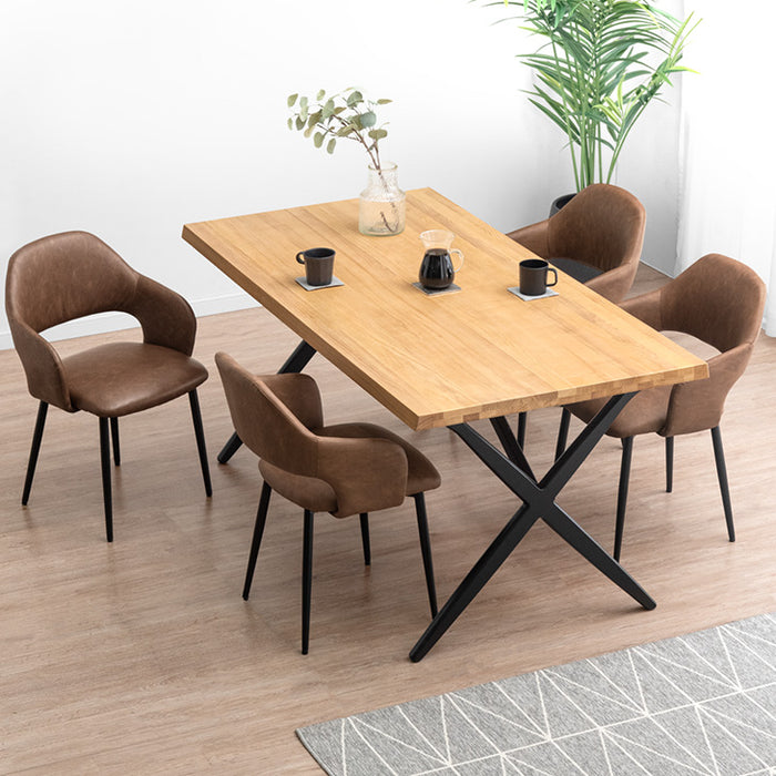 幅160］天然木 ダイニングテーブルセット 4人掛け 5点セット 天然木