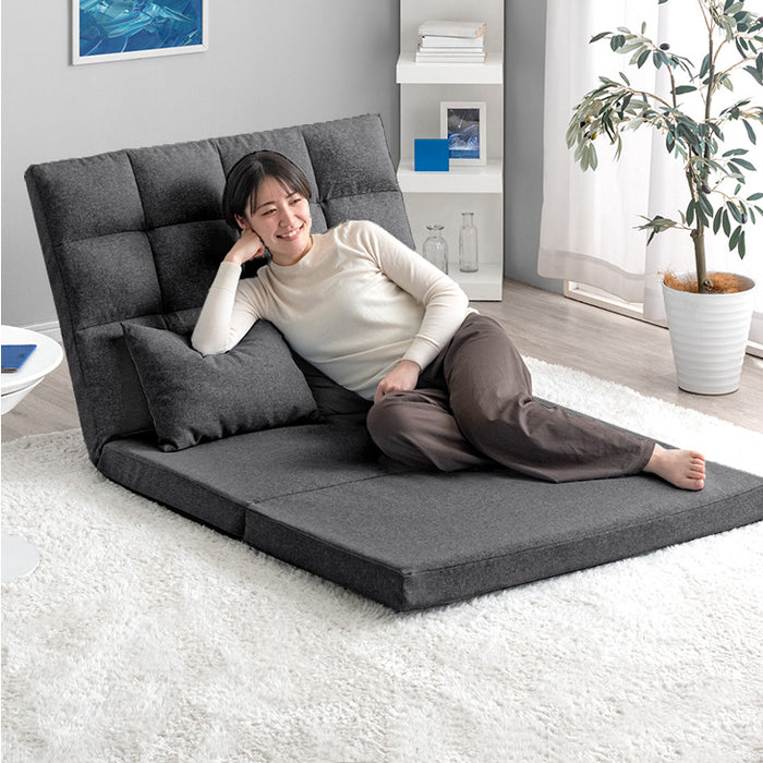 2人掛け 幅130cm 3way ソファベッド 14段階リクライニング ハイバック