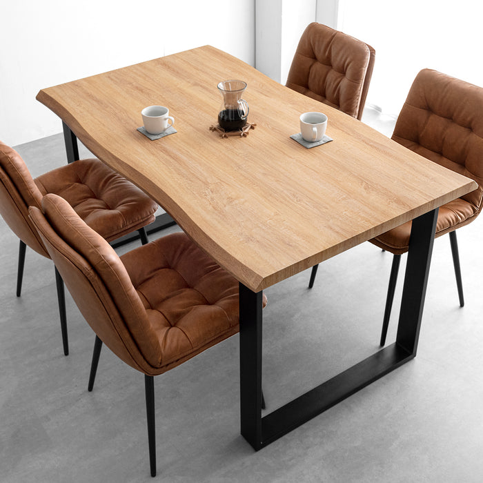 幅140］ダイニングテーブルセット 5点セット 4人掛け 長方形 天然木