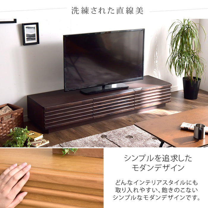 幅150cm アルダー無垢 国産 完成品 テレビ台 ロータイプ ローボード