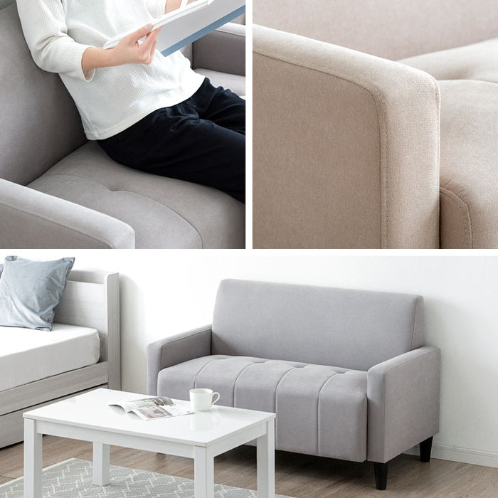 幅112] ロータイプにもなる 2Way ソファ コンパクト くすみカラー 2人