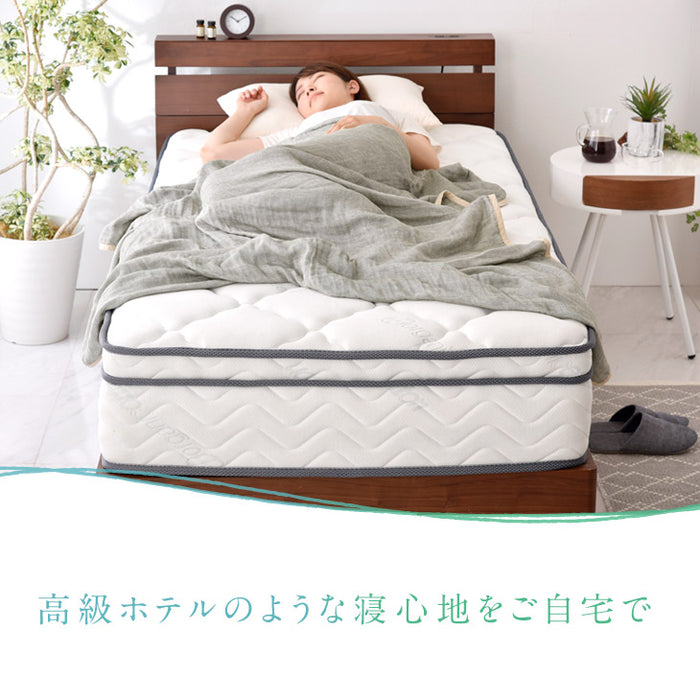 セミダブル］Wポケットコイルマットレス ピロートップ 極厚26cm