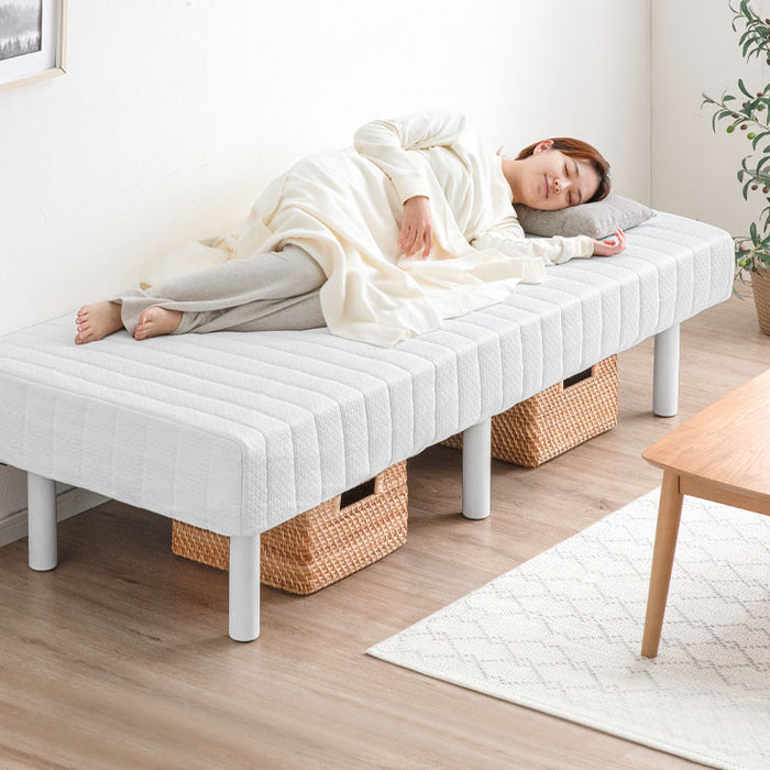 セミシングル］高脚25cm 脚付きマットレス ポケットコイル 洗える