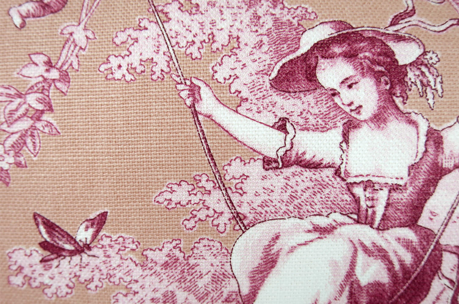 フレンチコットントワルドジュイ パイピング付クッションカバー