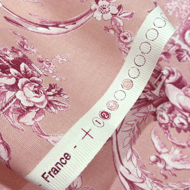 フレンチコットントワルドジュイ パイピング付クッションカバー