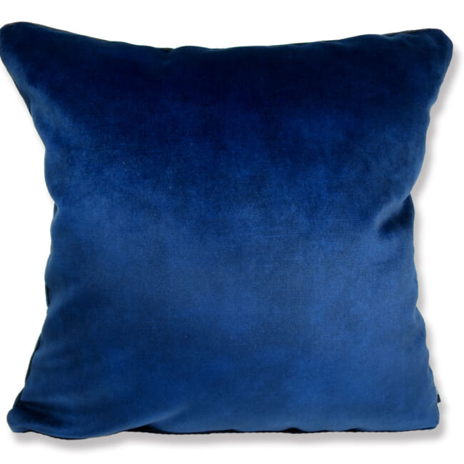 カサマンス ニットベルベット クッションカバー ミッドナイトブルー 50