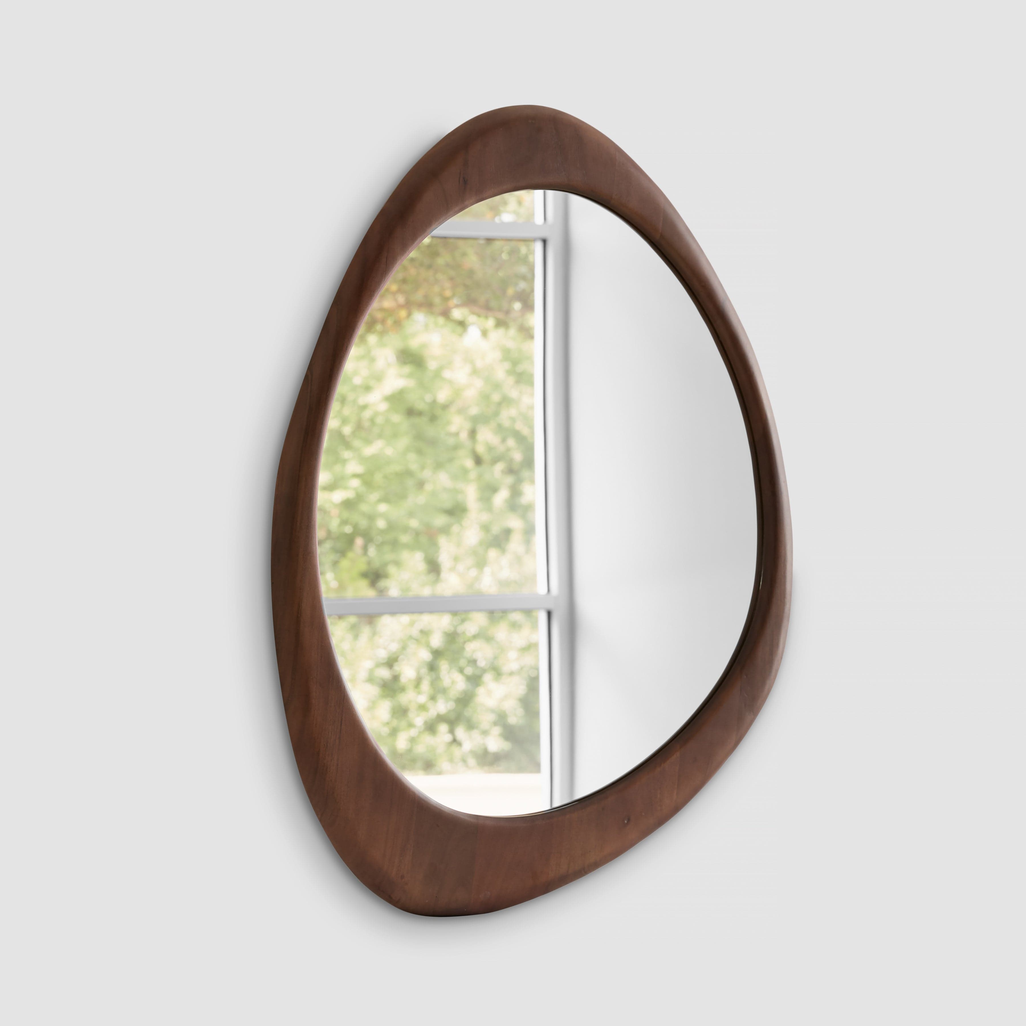 Italy【Wood Frame Mirror】木枠 象嵌 ウォールミラー Italy【Wood