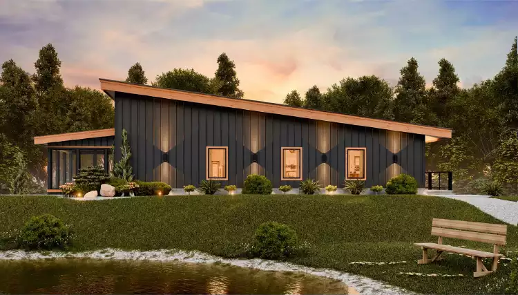 Heartwood 3 Bedroom Lake House Style House Plan 10330 - 10330