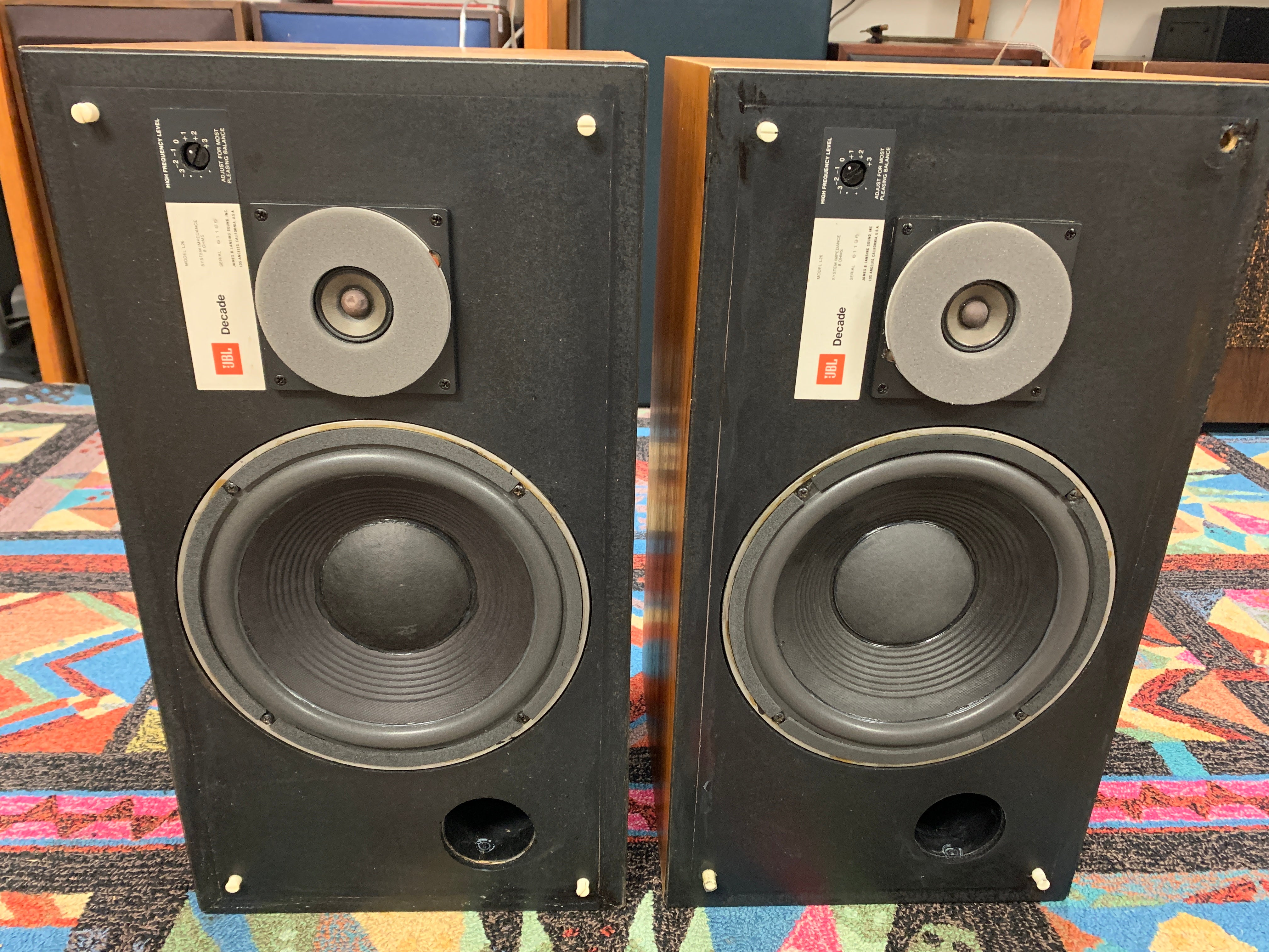 JBL Decade L26 Floor Standing Speakers * Original Blue Grills