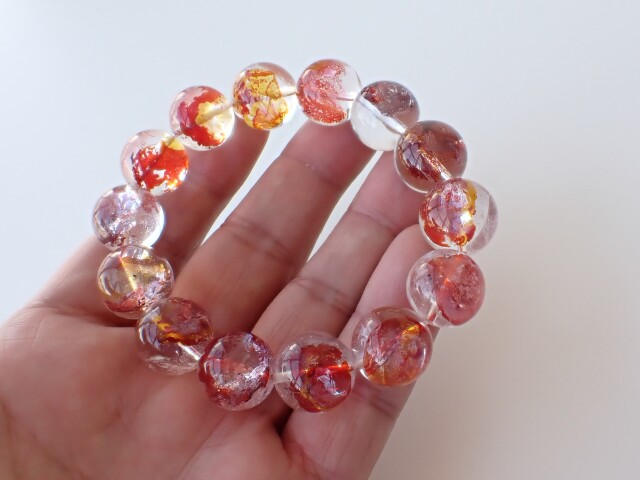 OC0041 【限定価格】 オーロラクォーツ（ヘマタイト/ライモナイトイン