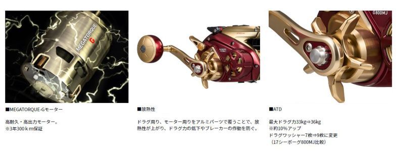 ダイワ シーボーグ G800MJ (右ハンドル)｜JOG搭載・万能パワーモデル