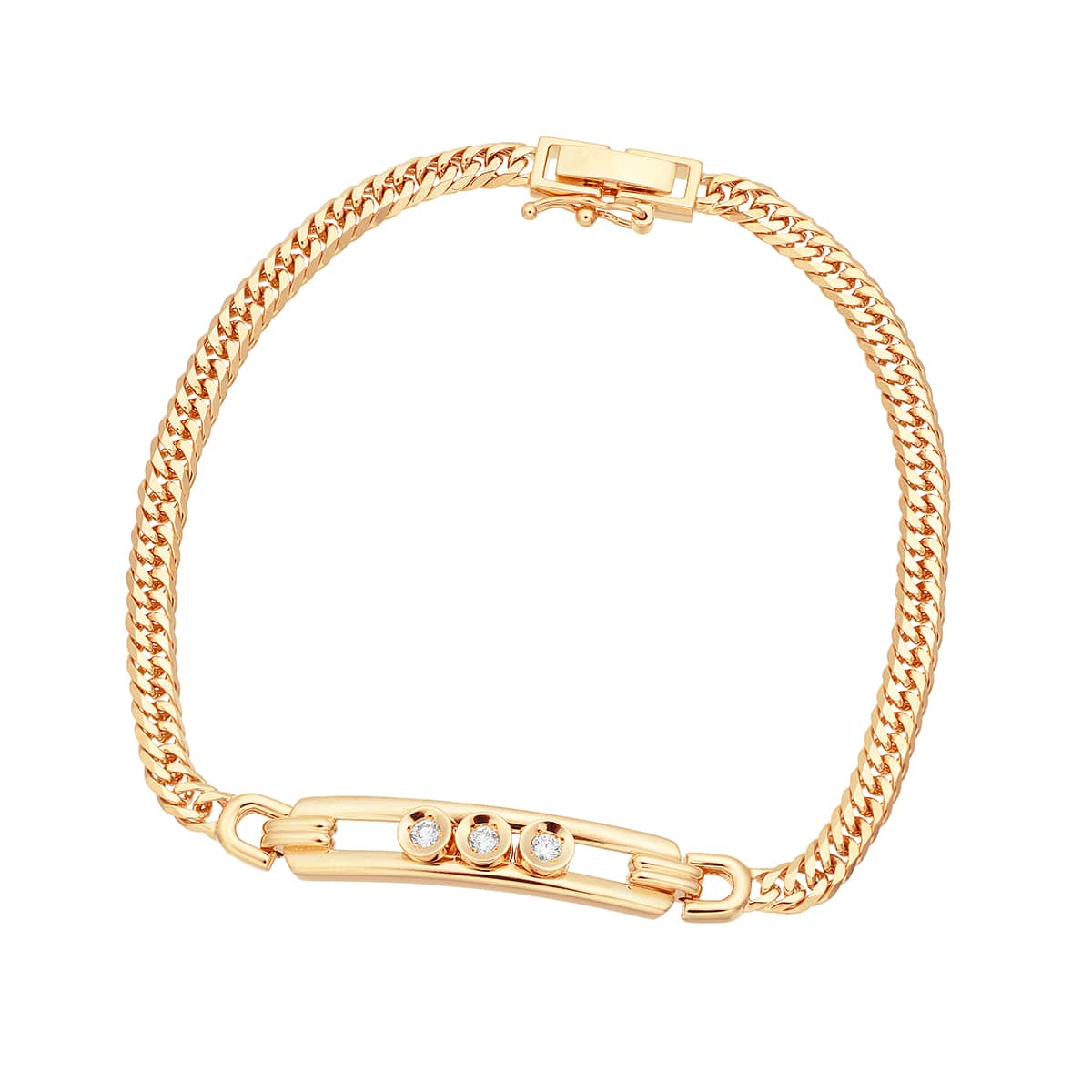 K18イエローゴールドダイヤモンドブレスレット(RBL649)|TSUTSUMI