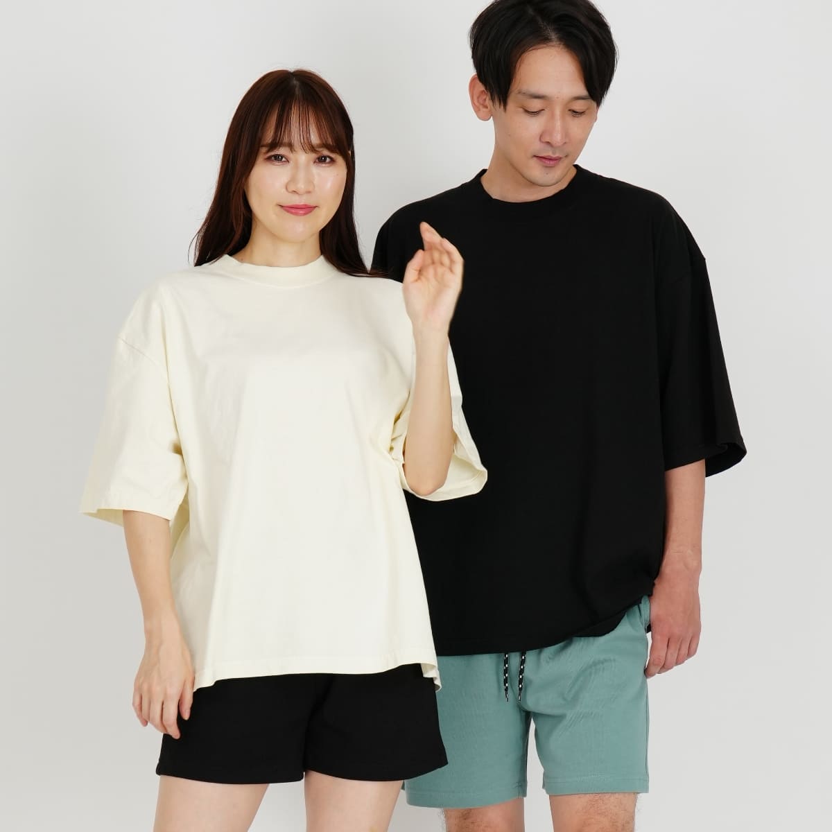 7.5oz ガーメントダイ ドロップショルダーTシャツ | ビッグサイズ | 1