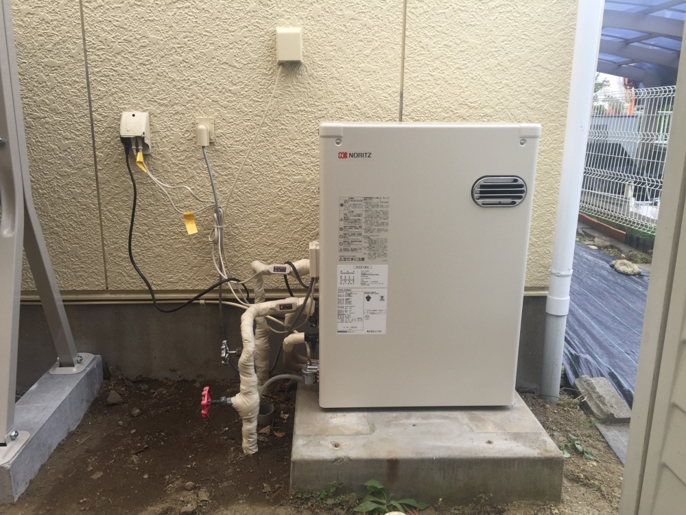 ノーリツ石油給湯器（OTQ-4705AY）・ボイラー灯油タンクサンダイヤ設置