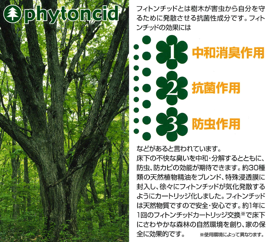 床下の空気を強力拡散という新しい発想で理想的な床下環境を実現します