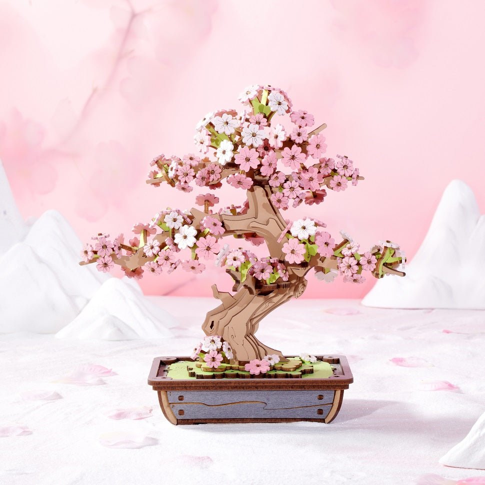 クラフト盆栽 ソメイヨシノ 桜盆栽 造花 ハンドメイド クラフト盆栽