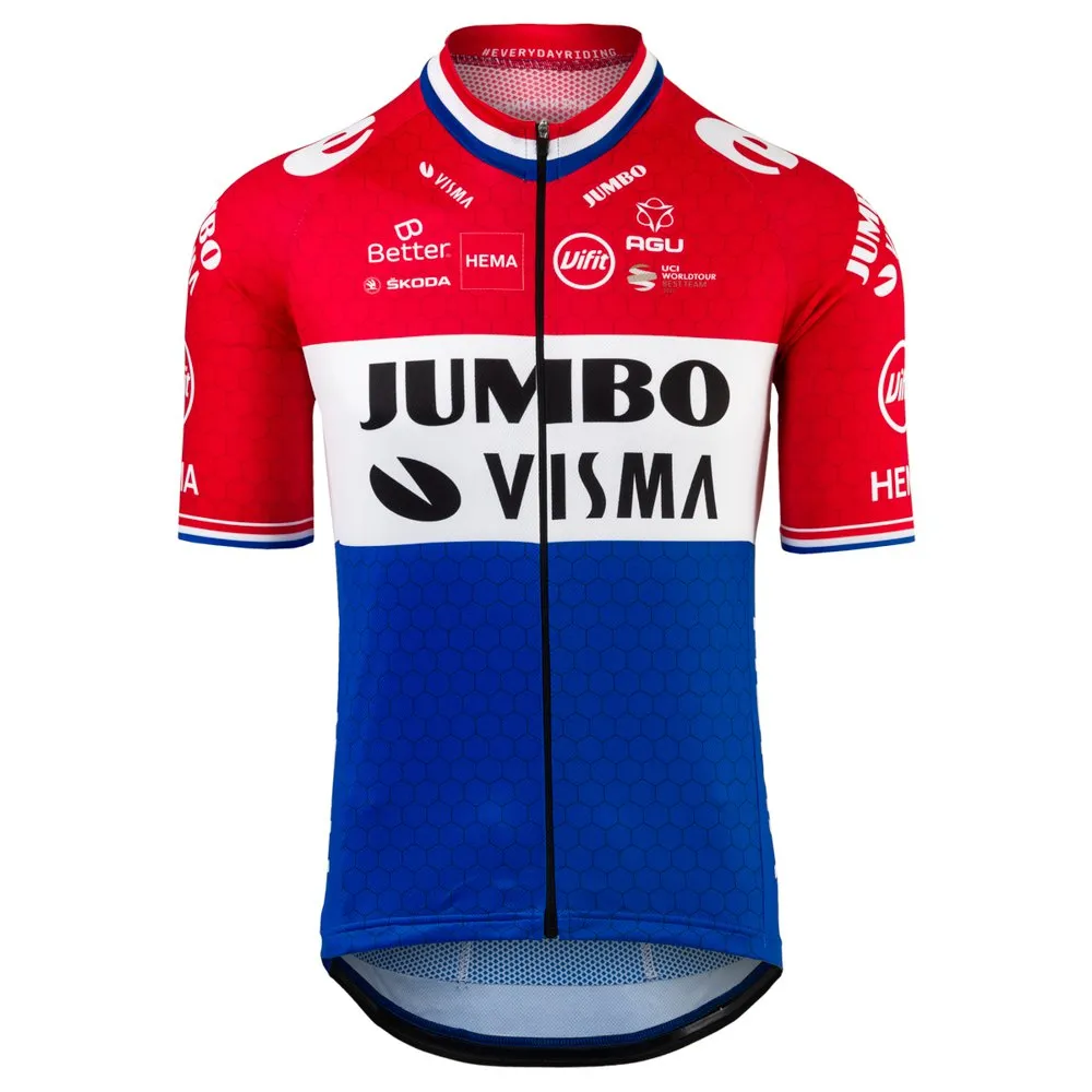 AGU Team Jumbo-Visma Dutch Champion short sleeve jersey, Red | Bikeinn
