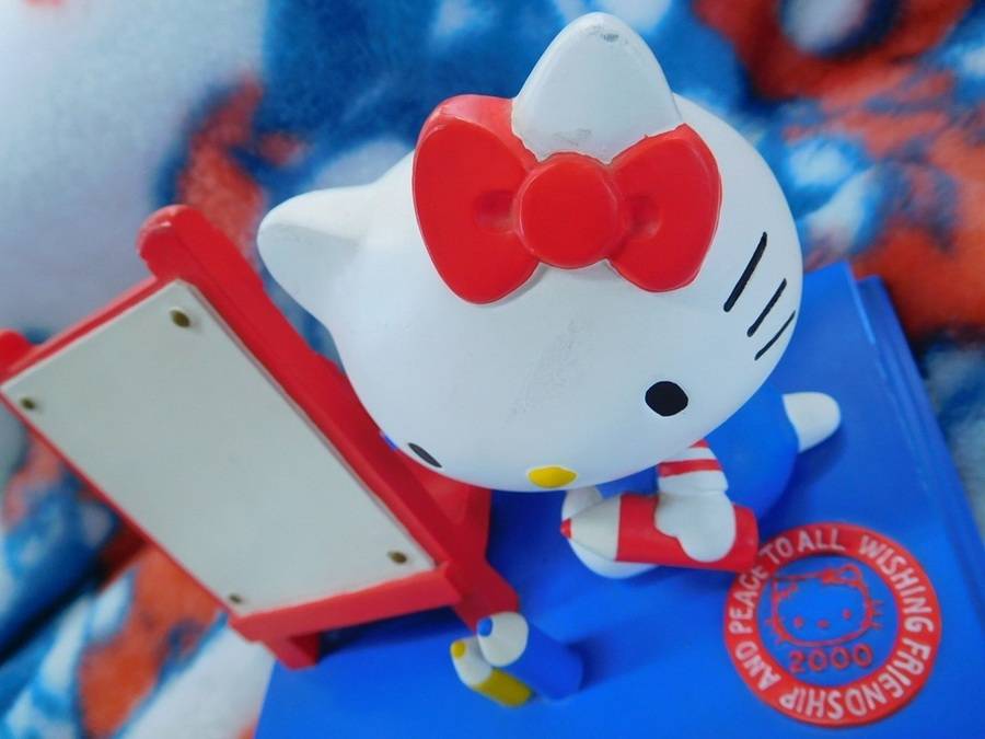 ◇激レア?!◇ハローキティ☆陶器ジオラマ時計スタンド2000◇時計欠品