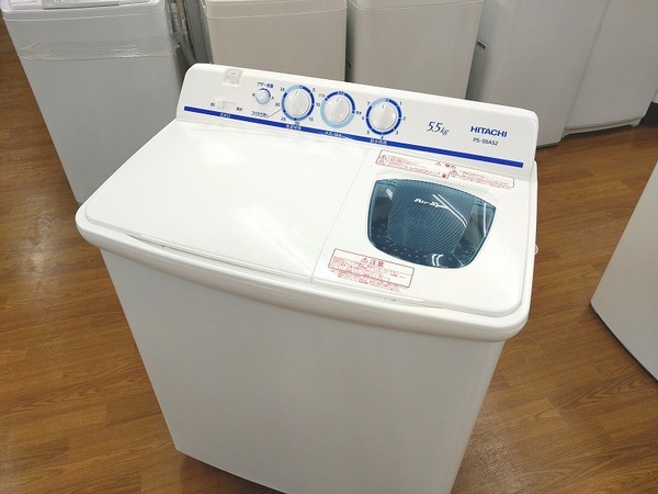 HITACHI/日立】節水と洗浄力が魅力の 2槽式洗濯機 PS-55AS2 販売中